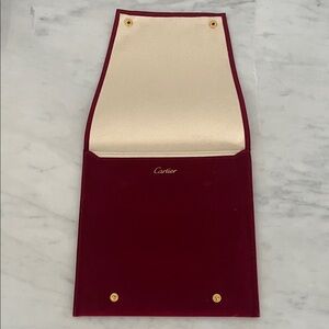 Cartier Large Velvet Necklace Pouch Travel Case